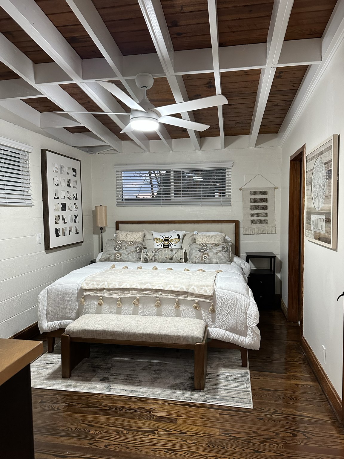 The third bedroom, with a queen bed