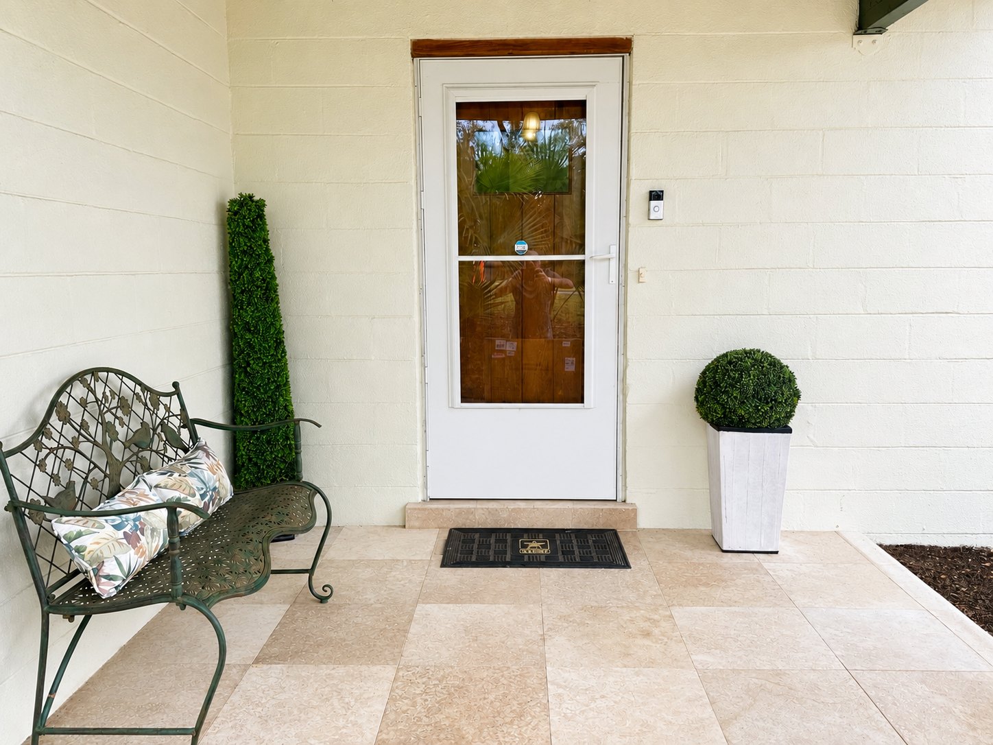 The covered front entry